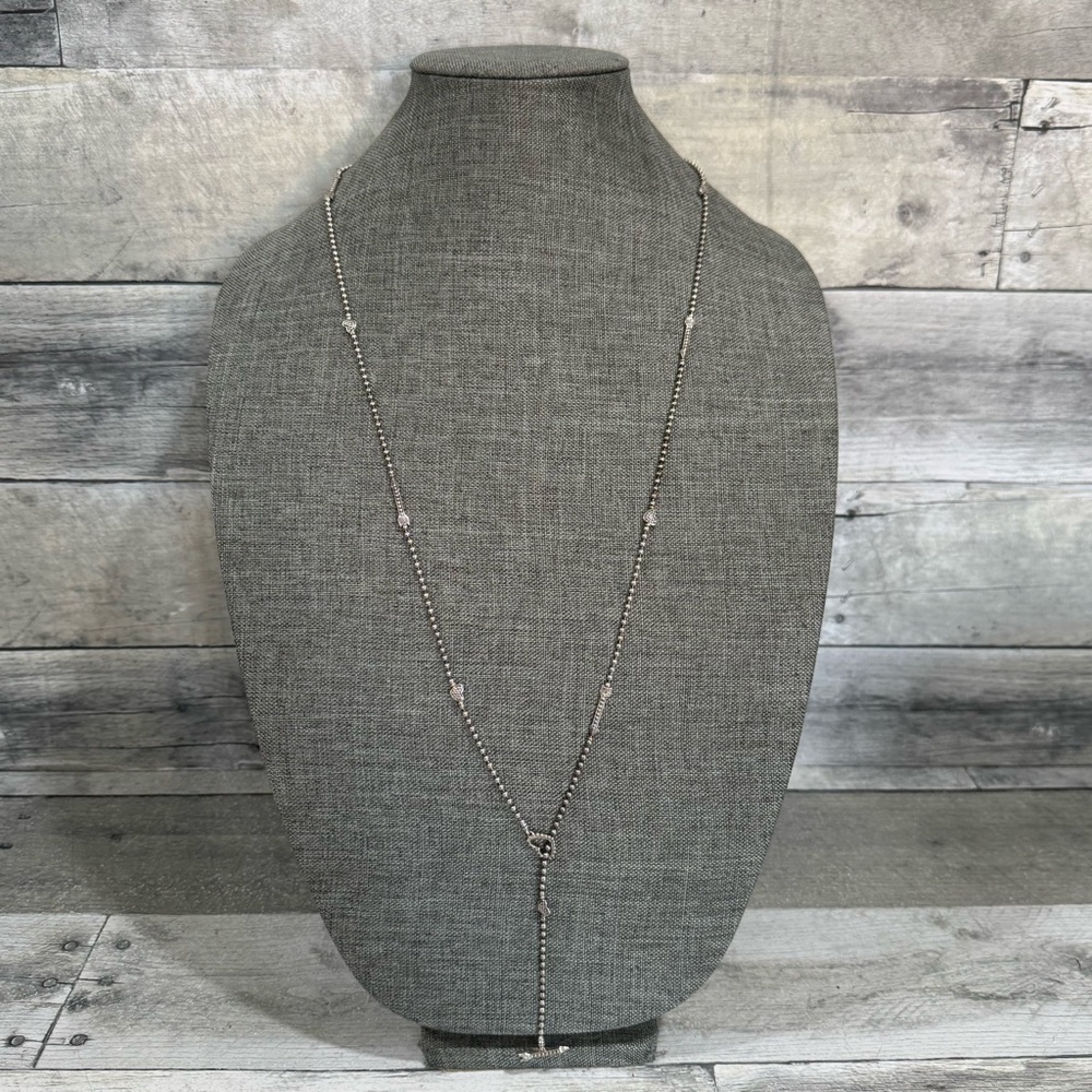 LAGOS Sterling Silver Hearts & Arrows Station Necklace In Silver